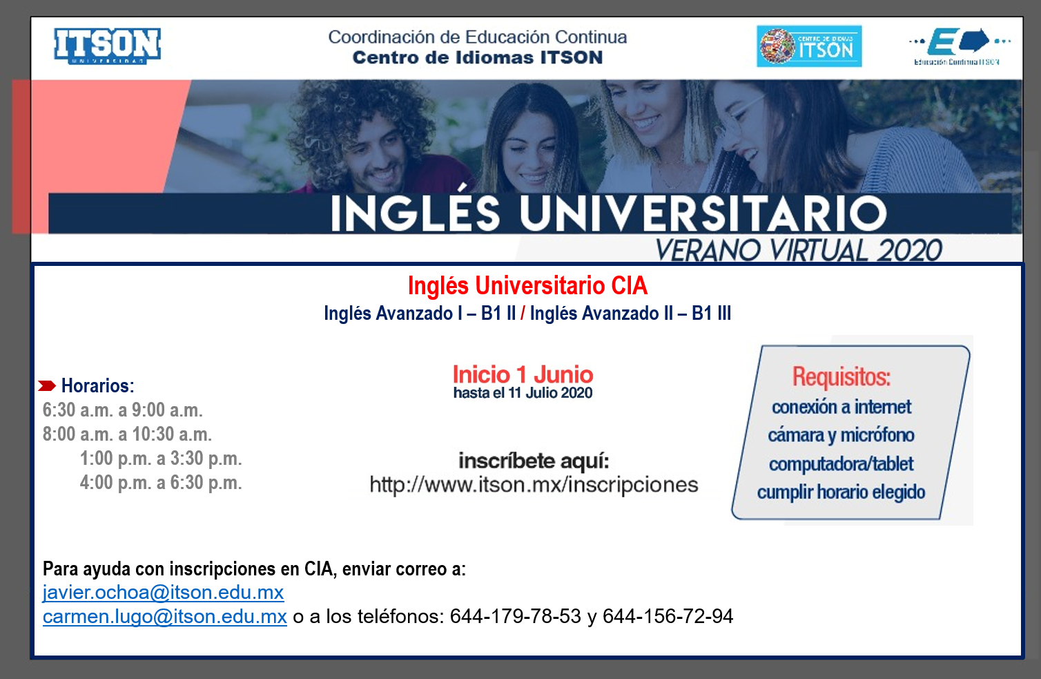 Inglés Universitario verano 2020 Inglés Universitario verano 2020